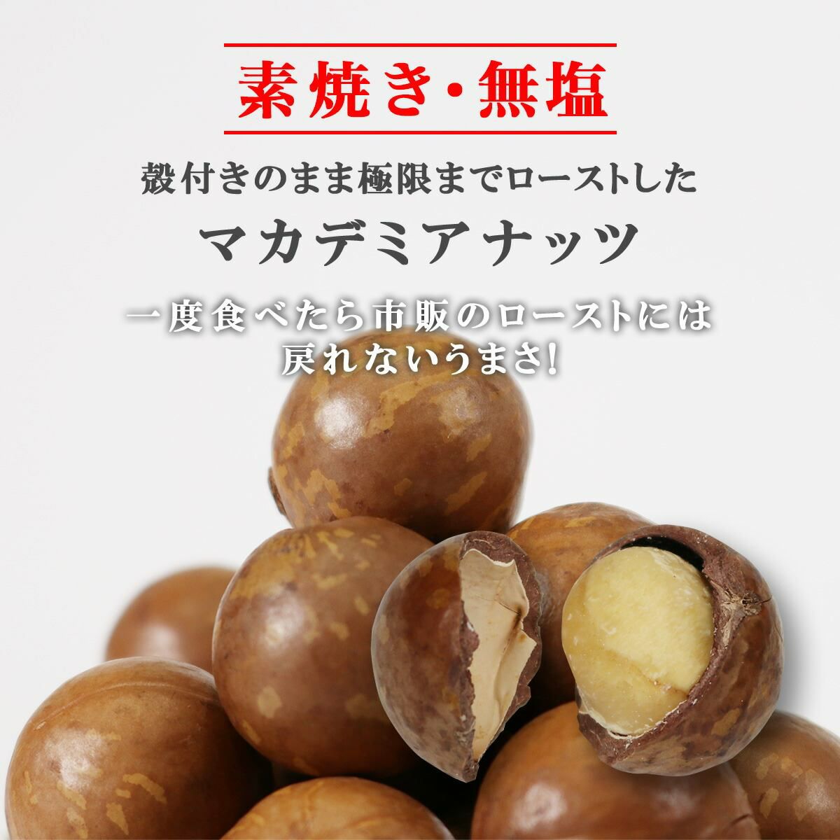 殻付き マカデミアナッツ 300g 割り器付き 特長1